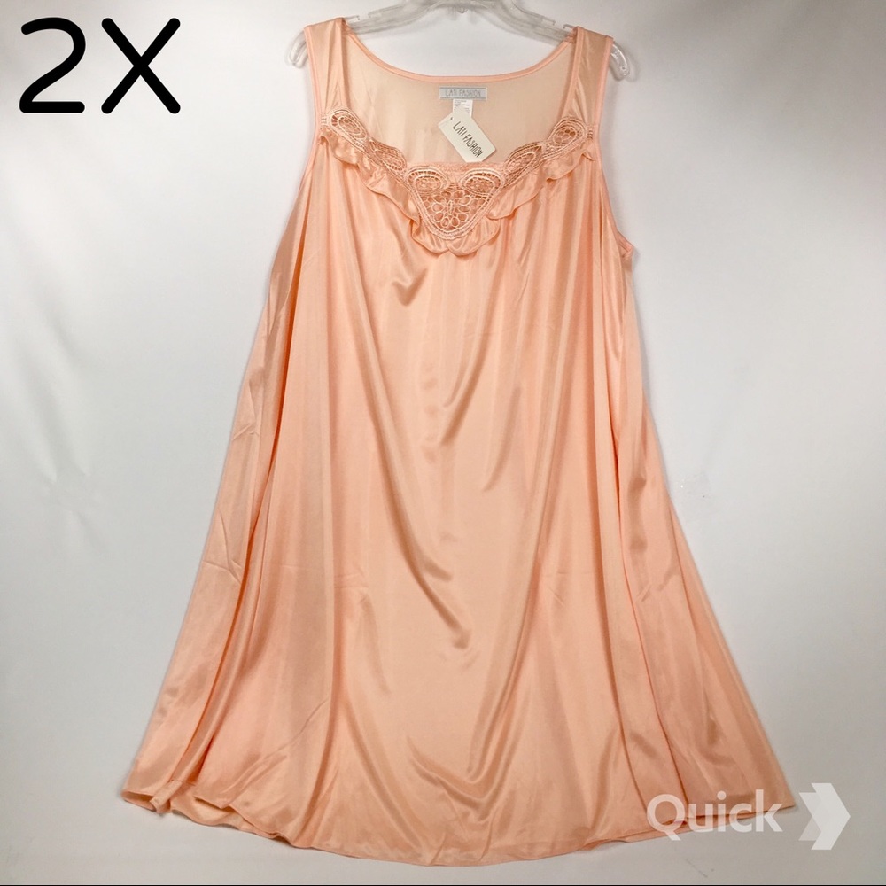 2X, Orange Dolly Nightgown